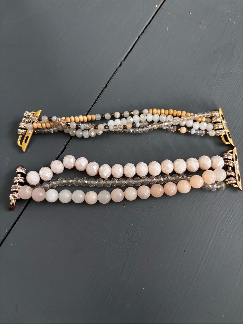 Apple Watch band Multi-Strand Blush Beaded Bracelet for Women